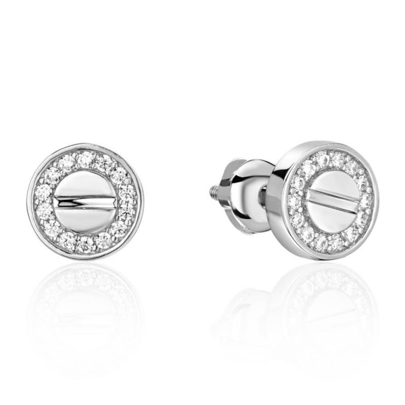 Серьги из белого золота 585 пробы с бриллиантами 01С6214618-17