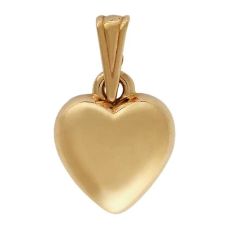 Подвеска "Сердце" из красного золота 585 пробы без вставок 01П011155