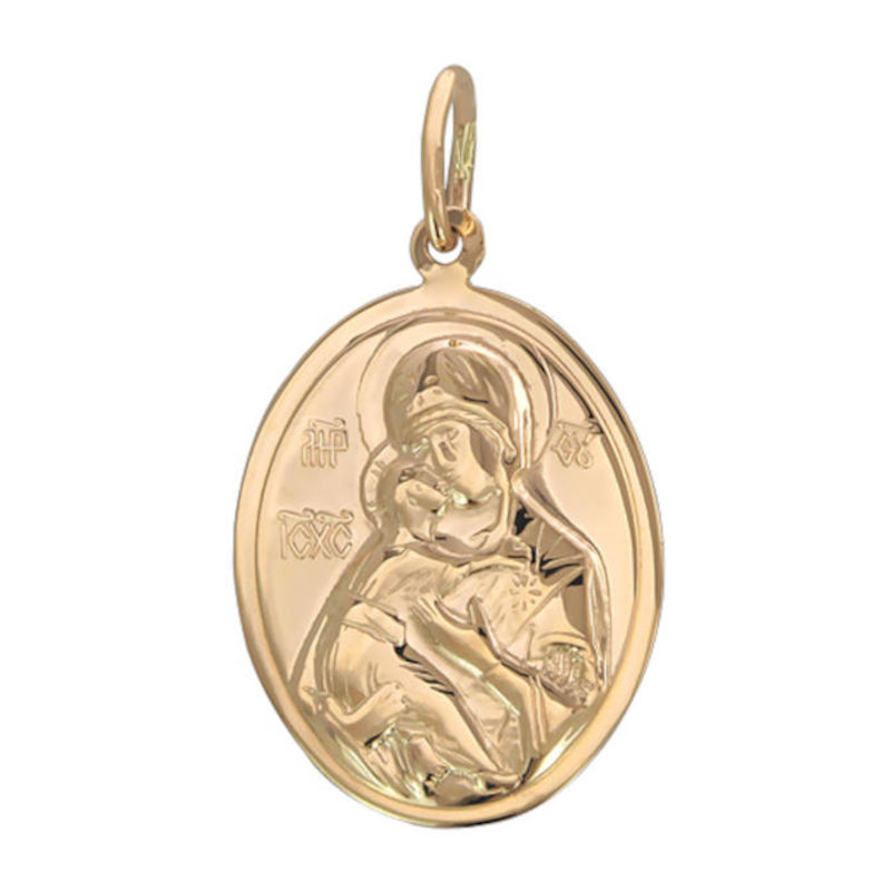 Подвеска из красного золота 585 пробы без вставок 01П010596