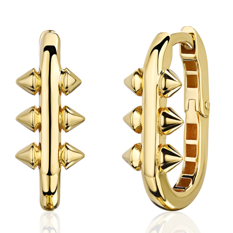 Серьги из желтого золота 585 пробы без вставок 01С0316957