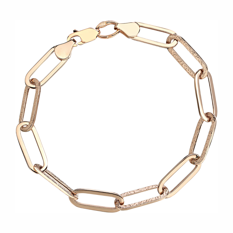 Браслет из красного золота 585 пробы без вставок 01Б013139