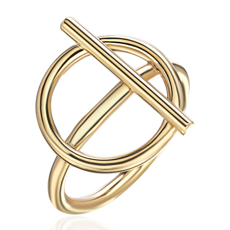 Кольцо из желтого золота 585 пробы без вставок 01К0315596