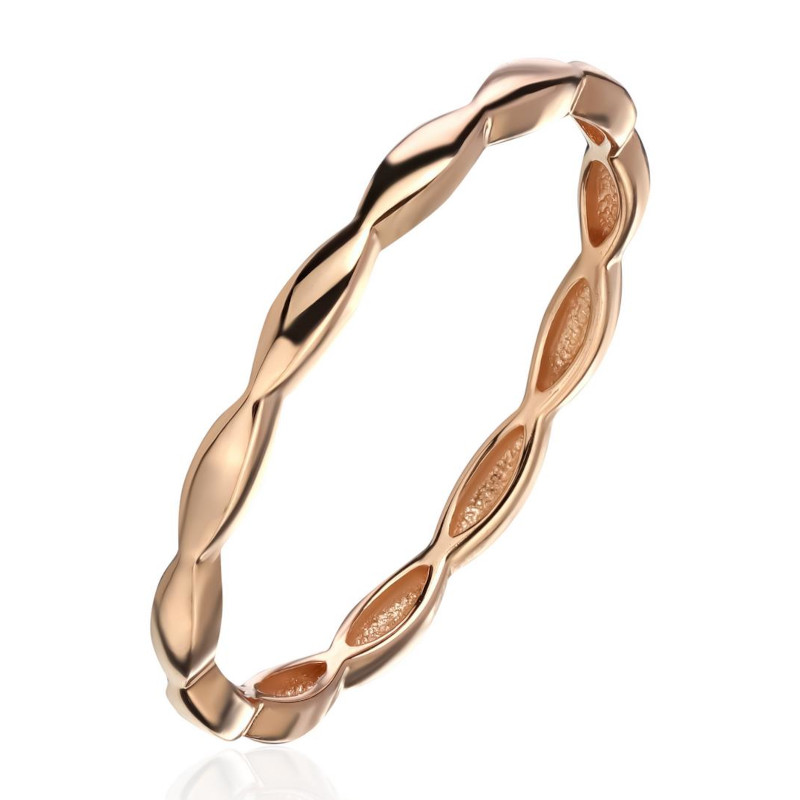 Кольцо из красного золота 375 пробы без вставок 01К0115927S