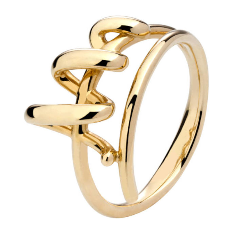 Кольцо из желтого золота 585 пробы без вставок 01К0311614