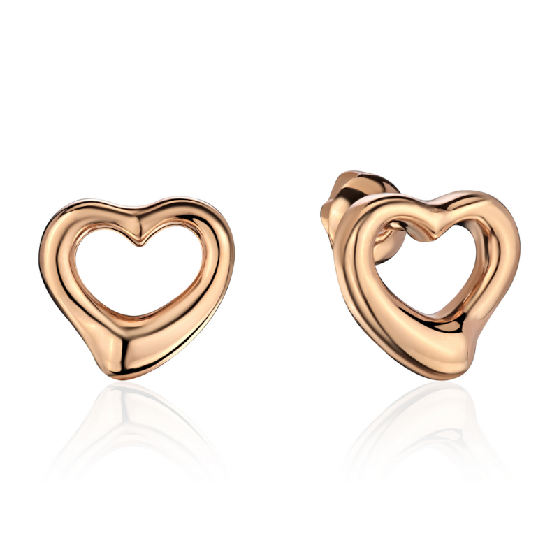 Серьги из красного золота 585 пробы без вставок 01С0117144