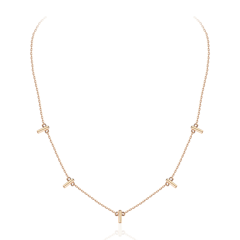 Колье из красного золота 585 пробы без вставок 01Л012213