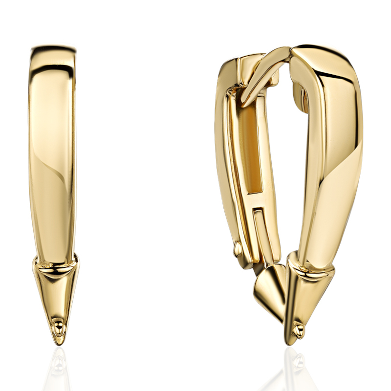 Серьги из желтого золота 585 пробы без вставок 01С0314812