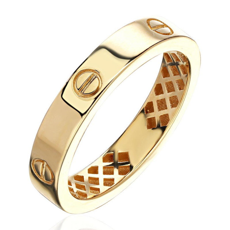 Кольцо из желтого золота 375 пробы без вставок 01К0315025S