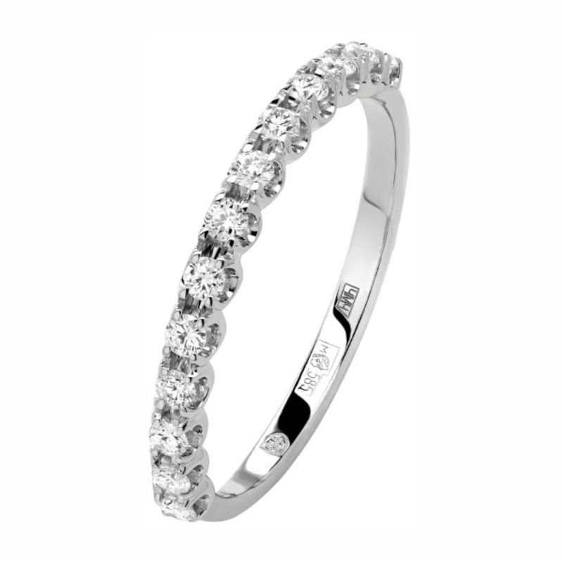 Кольцо из белого золота 585 пробы с бриллиантами 01К6213559