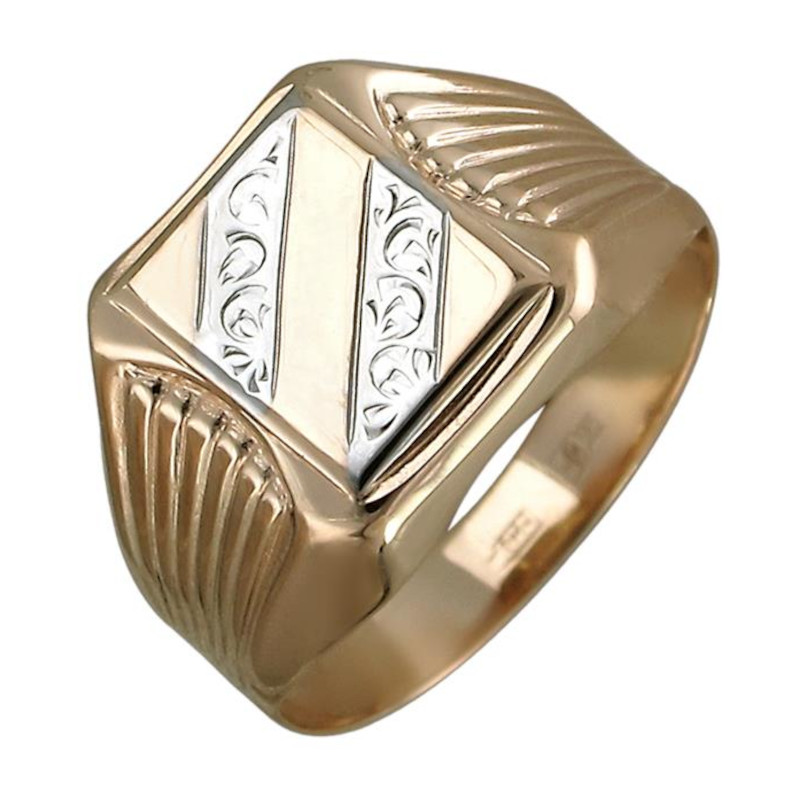 Печатка из красного золота 375 без вставок 01Т718290S