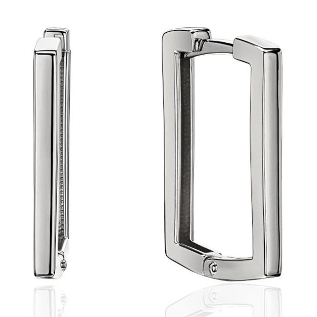 Серьги из платины 585 пробы без вставок 01С0915158-585