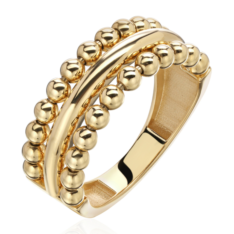 Кольцо из желтого золота 585 пробы без вставок 01К0314922