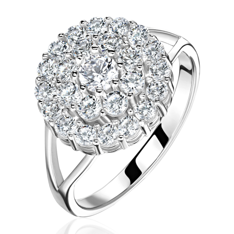 Кольцо из серебра 925 пробы с фианитами 01К1516651