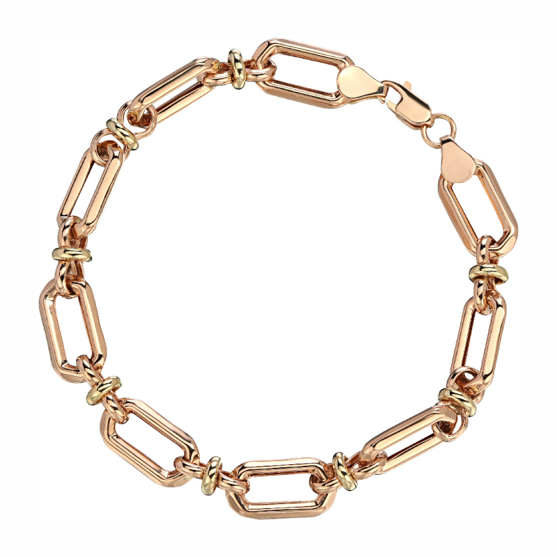 Браслет из красного золота 585 пробы без вставок 01Б013300