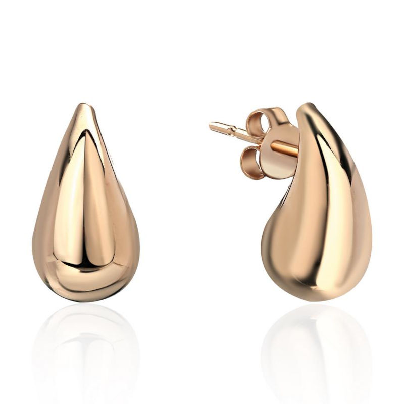 Серьги из красного золота 375 пробы без вставок 01С0115298S