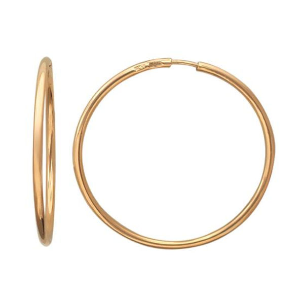 Серьги из красного золота 375 пробы без вставок 01С010398S