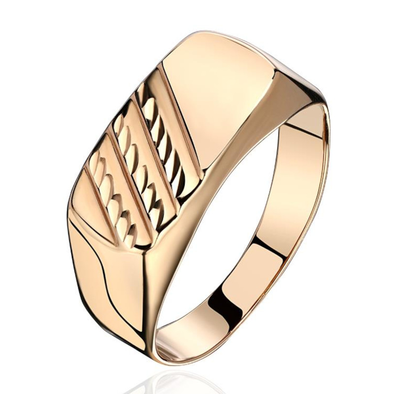 Печатка из красного золота 375 без вставок 01Т712228S