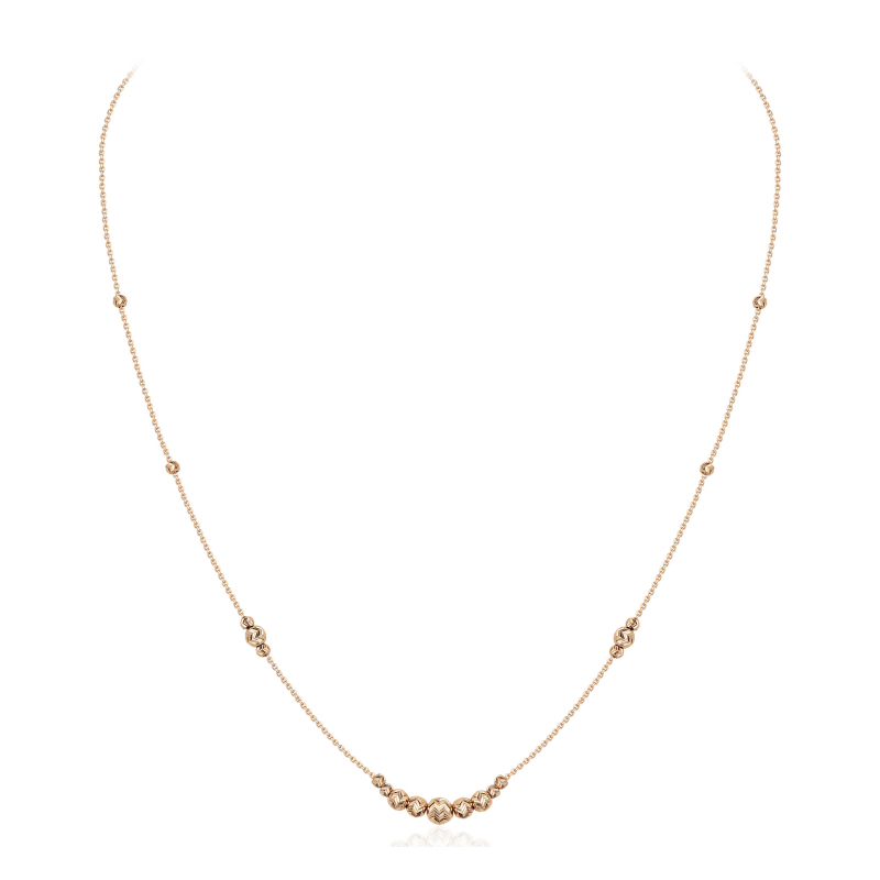 Колье из красного золота 585 пробы без вставок 01Л712585