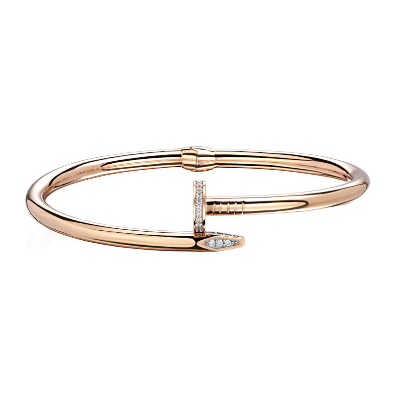 Браслет конго из красного золота 585 пробы с фианитами 01Б1121014Р