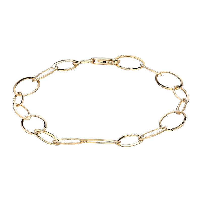 Браслет из желтого золота 585 пробы без вставок 01Б031008