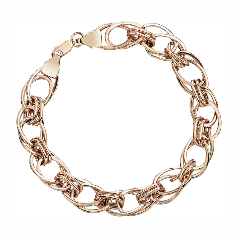 Браслет из красного золота 585 пробы без вставок 01Б013153