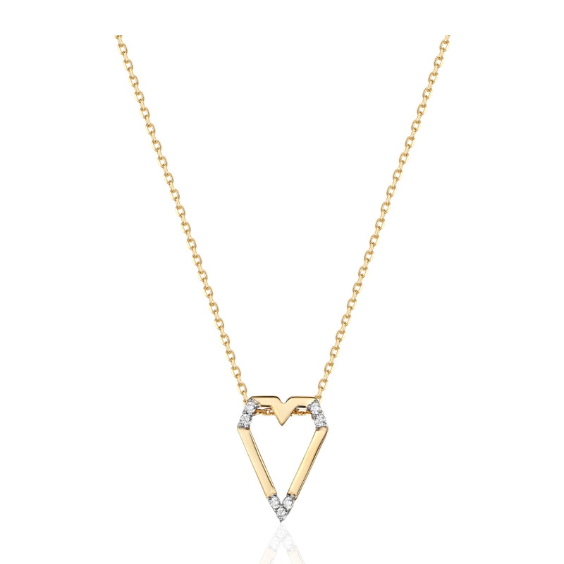 Колье из желтого золота 585 пробы с фианитами 01Л132361Р