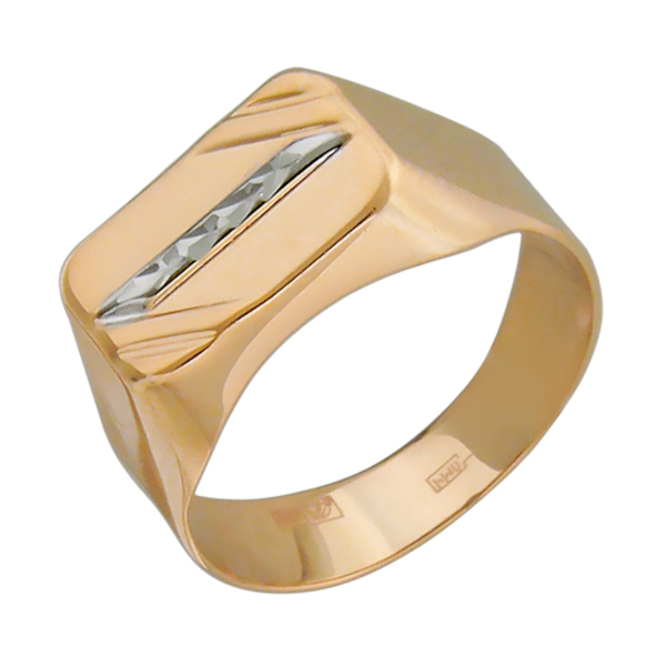 Кольцо из красного золота 585 пробы без вставок 01Т714823