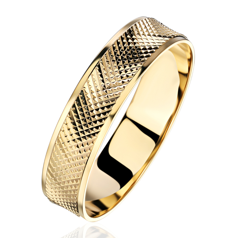 Кольцо из желтого золота 585 пробы без вставок 01О730147