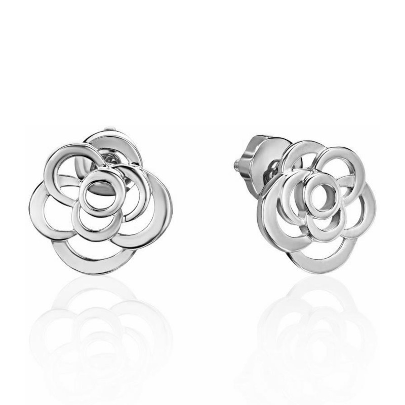 Серьги из платины 585 пробы без вставок 01С0915788-585