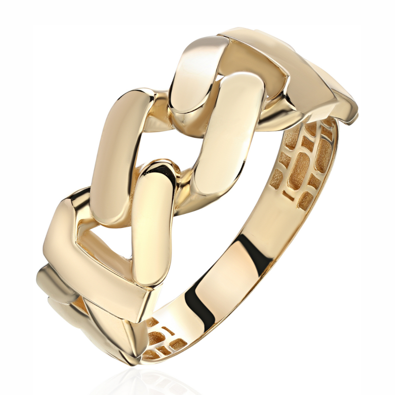 Кольцо из желтого золота 585 пробы без вставок 01К0315045