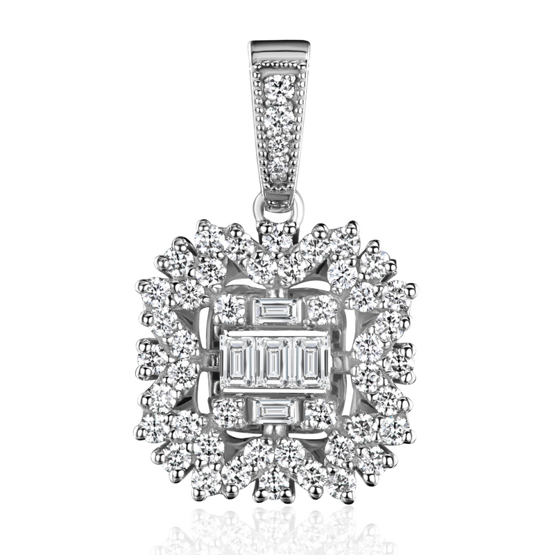 Подвеска из белого золота 585 пробы с бриллиантами 01П6216613