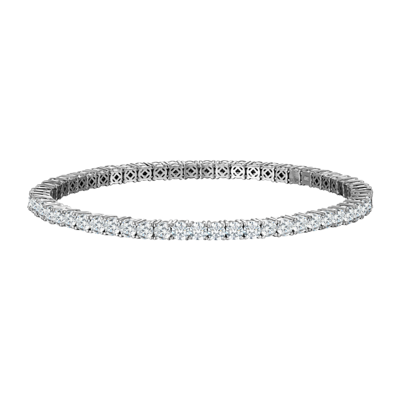 Браслет из белого золота 585 пробы с фианитами 01Б123644