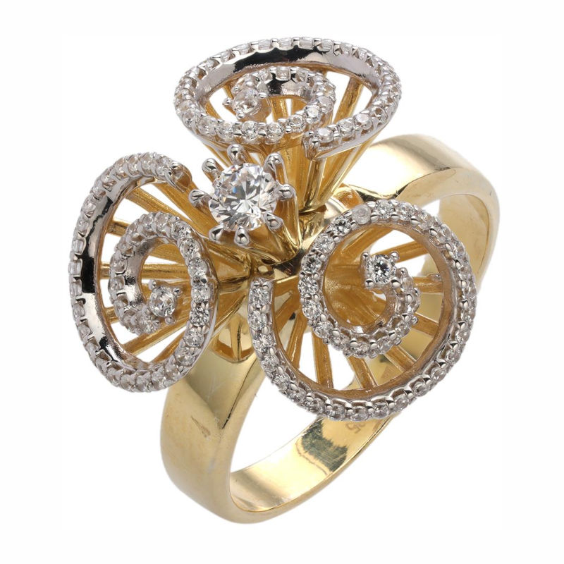 Кольцо из серебра 925 пробы с фианитами 01К1515236РАЦ