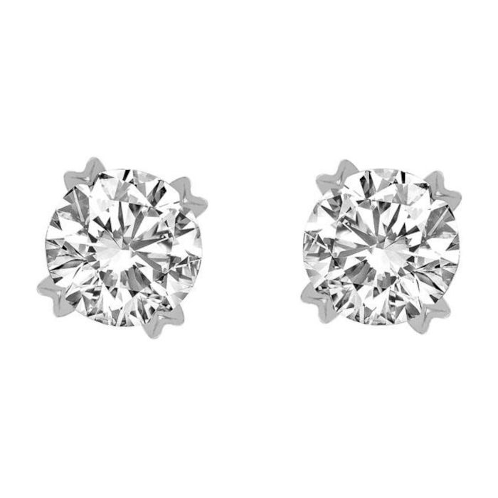 Серьги из белого золота 585 пробы с бриллиантами 01С6212385-Л