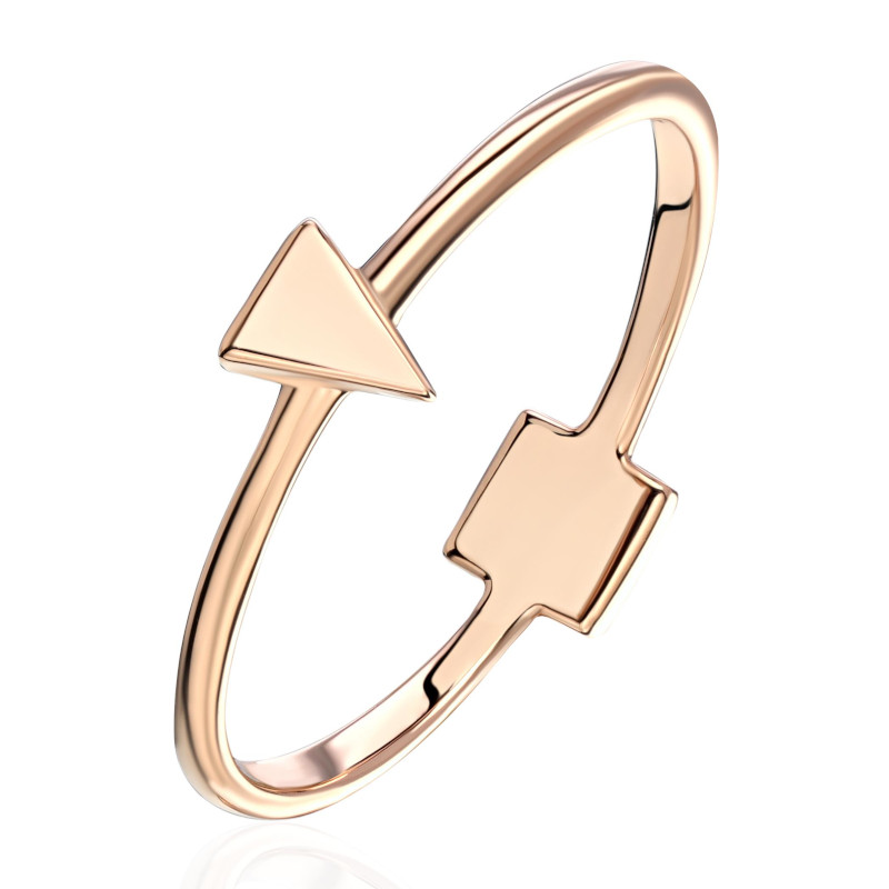 Кольцо из красного золота 375 пробы  без вставок 01К0114367S