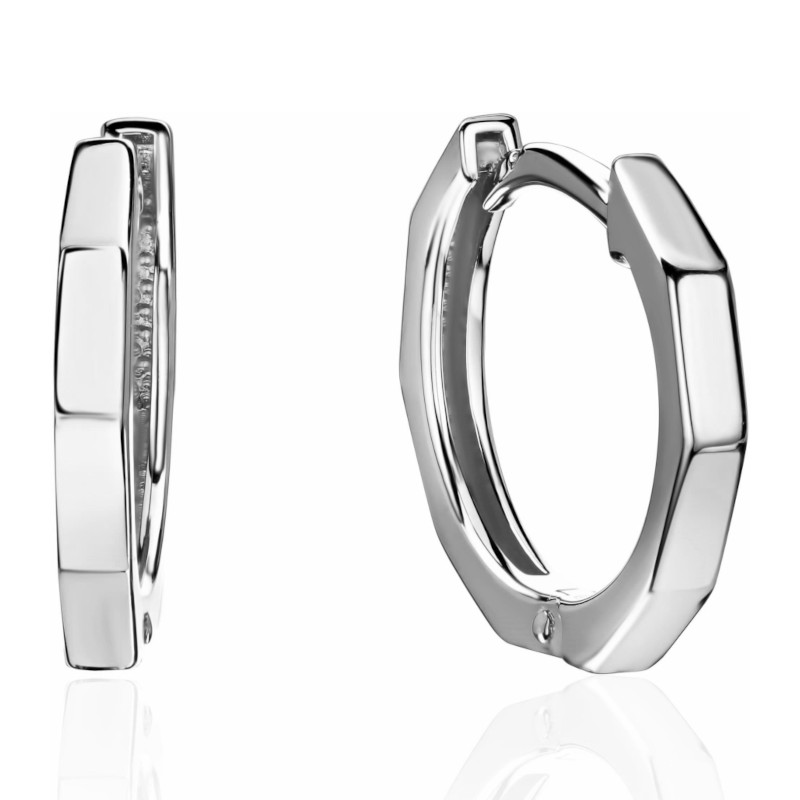 Серьги из платины 585 пробы без вставок 01С0915148-585