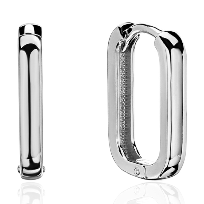 Серьги из белого золота 585 пробы без вставок 01С0215162