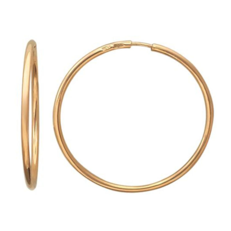 Серьги из красного золота 585 пробы без вставок 01С010398