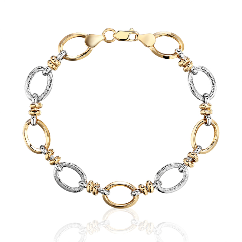 Браслет из желтого золота 585 пробы без вставок 01Б033004Р