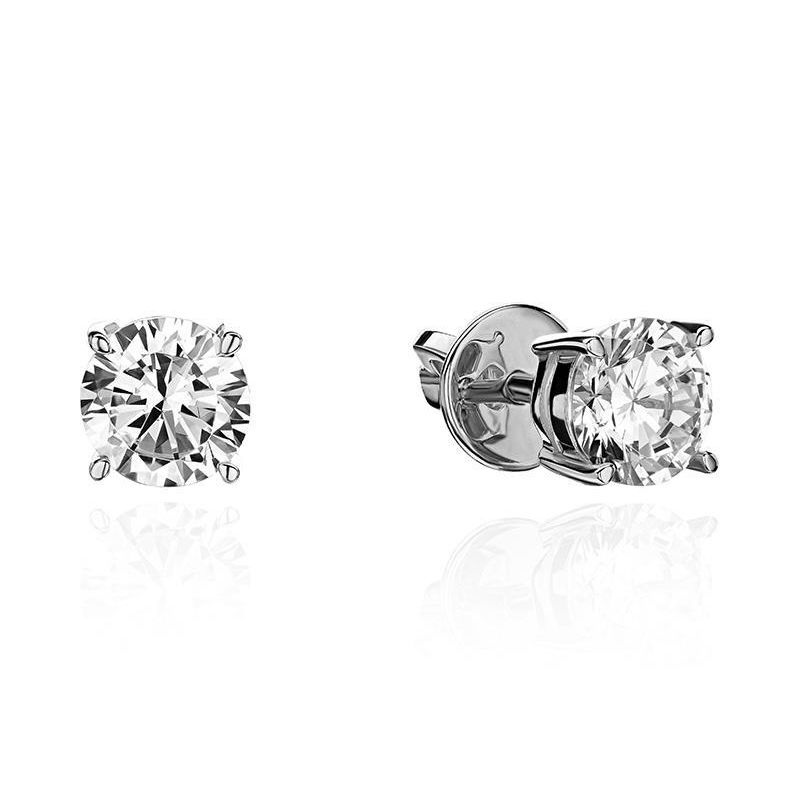 Серьги из платины 585 пробы с бриллиантами 01С6915010-Л-585