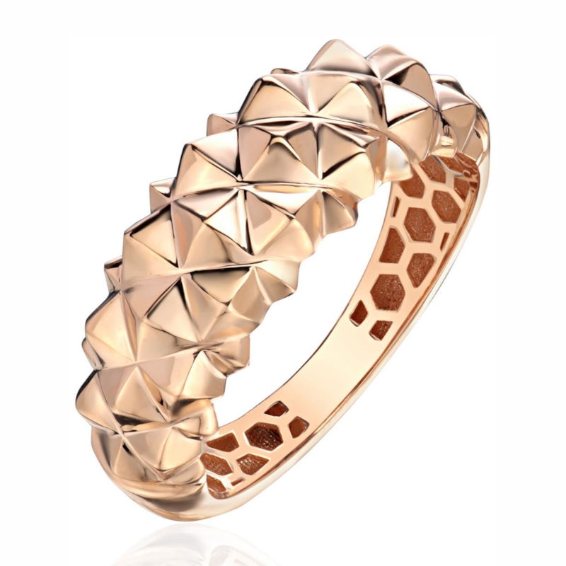 Кольцо из красного золота 585 пробы без вставок 01К0116353