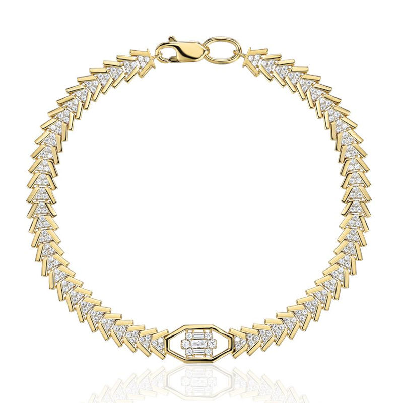 Браслет из желтого золота 585 пробы 01Б133548Р