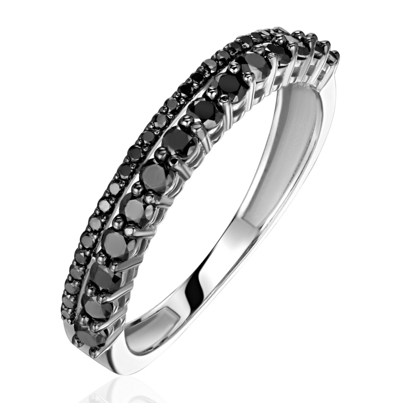 Кольцо из белого золота 585 пробы с бриллиантами 01К6217000ЧР-1