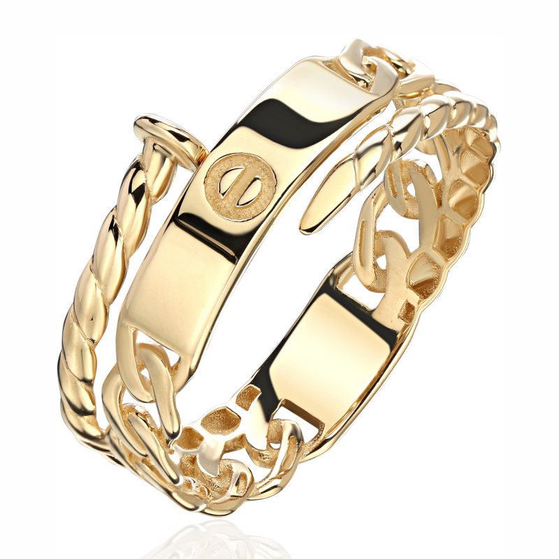 Кольцо из желтого золота 585 пробы без вставок 01К0316236