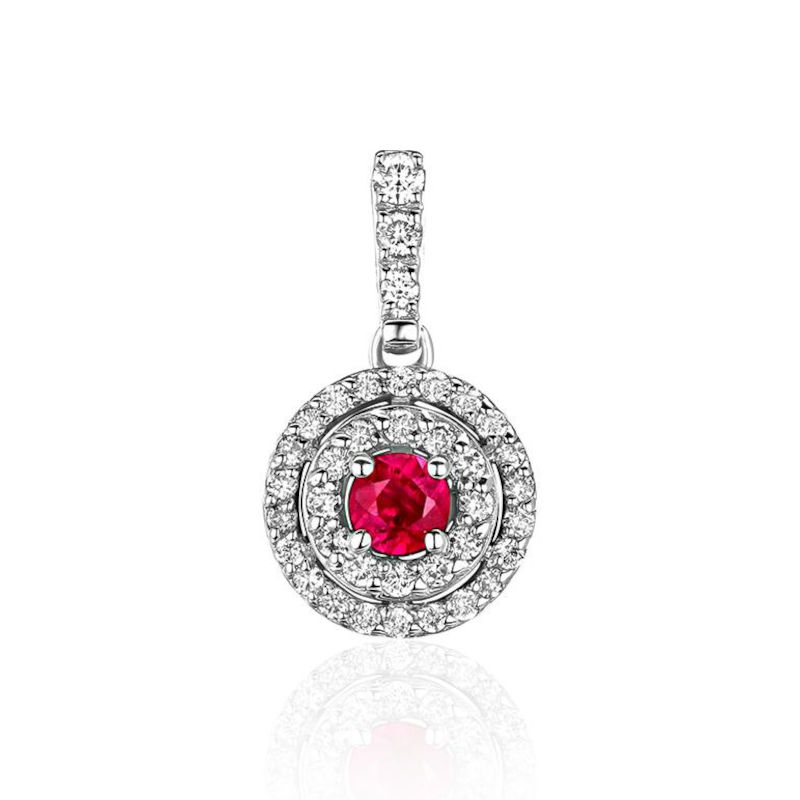 Подвеска из белого золота 585 пробы с бриллиантами 01П6215623-1