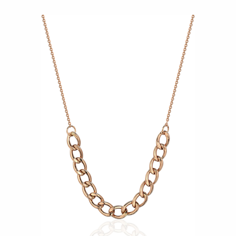 Колье из красного золота 585 пробы без вставок 01Л012244