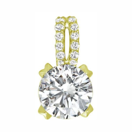 Подвеска из желтого золота 585 пробы с фианитами 01П1311295