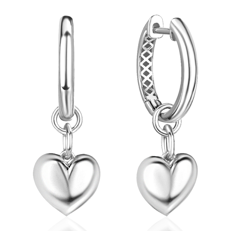 Серьги из белого золота 585 пробы без вставок 01С0217136