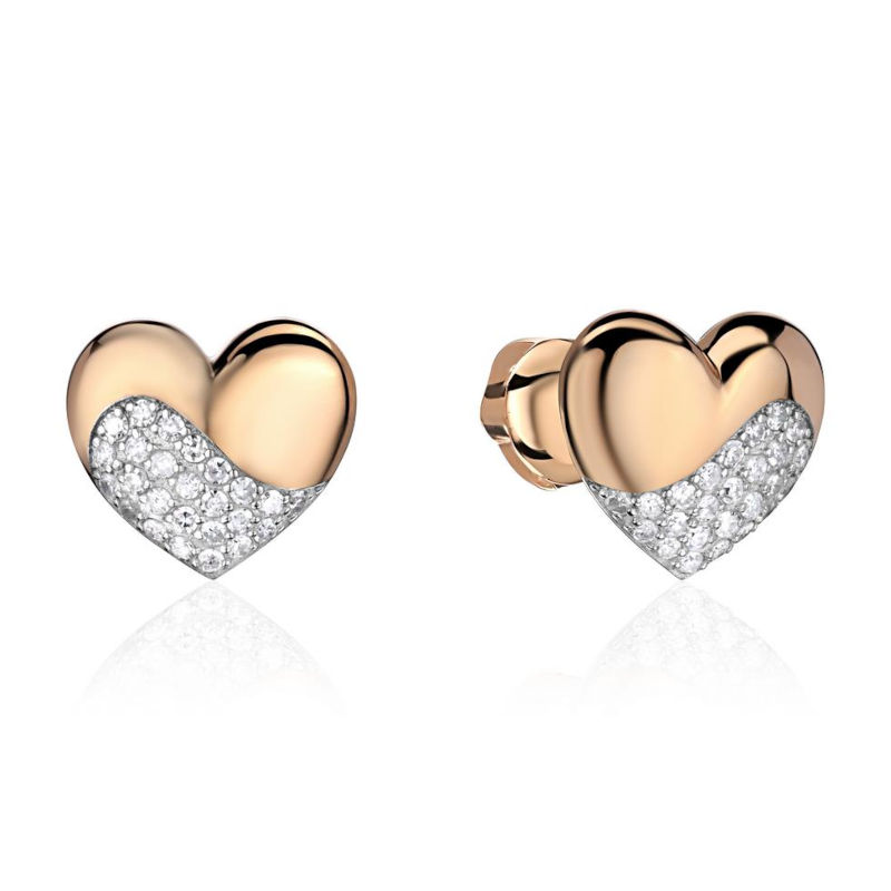 Серьги из красного золота 585 пробы с фианитами 01С1117126Р