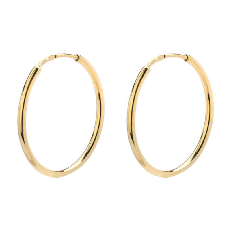 Серьги из желтого золота 585 пробы без вставок 01С0312853